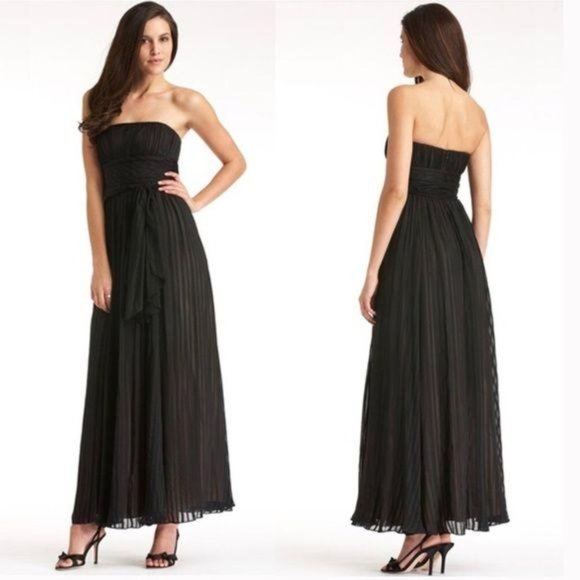 bcbg satin draped back maxi dress